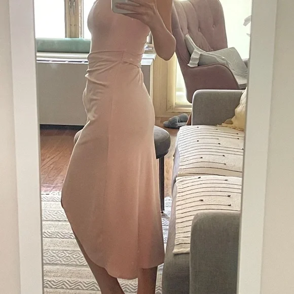Aritzia Wilfred Saturn Midi Dress (Color: Coral Blush) - Picture 5 of 14
